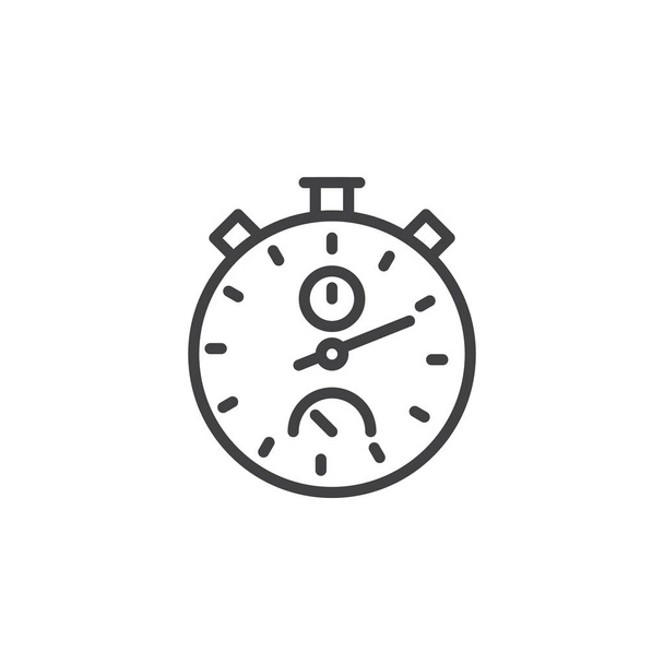 Stopwatch timer line icon - Wektor, obraz