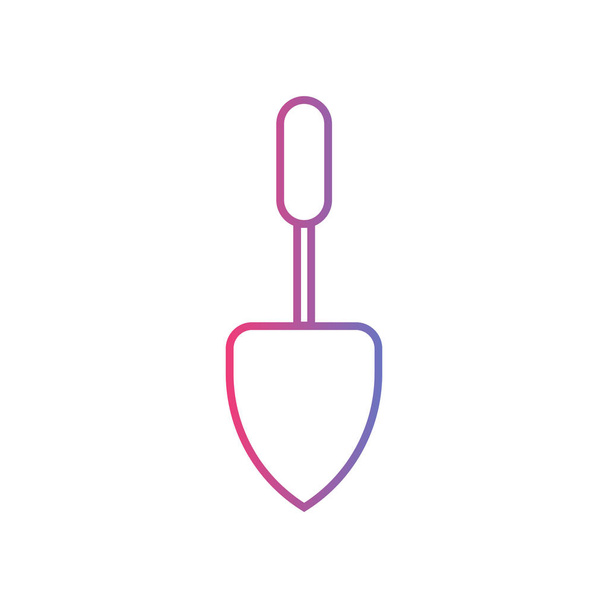 Garden trowel icon in flat style - vector - Vector, Image
