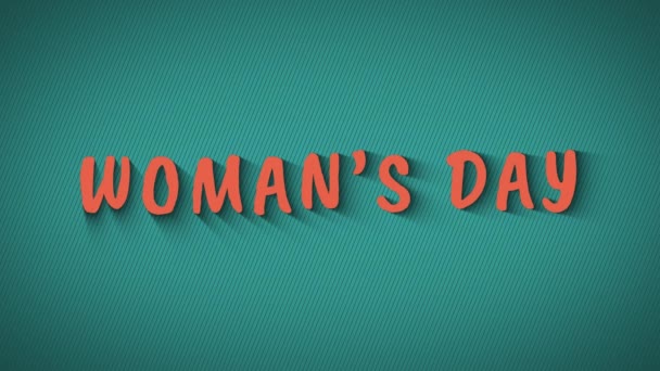 Animasyonlu zıplayan harfler "Kadınlar Günü" - Video, Çekim