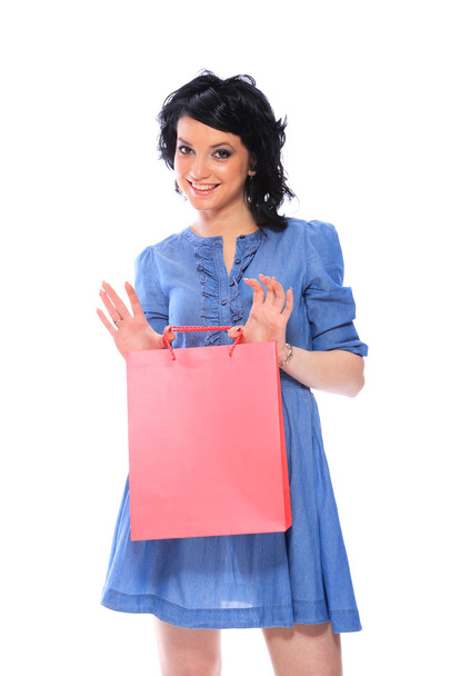 Sexy shopping girl holding bags - Fotografie, Obrázek