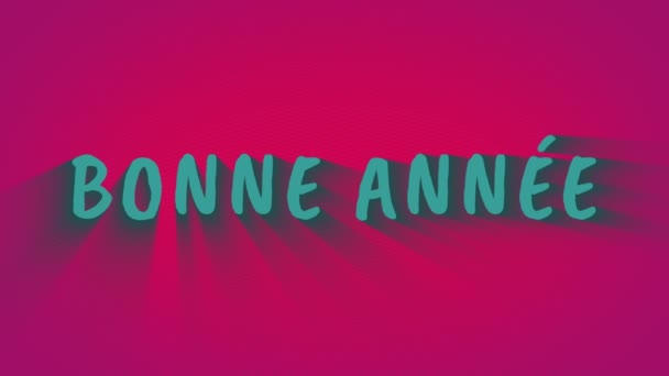 Geanimeerde stuiteren letters "Bonne Annee" - Video