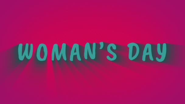 Geanimeerde stuiteren letters "Womens dag" - Video