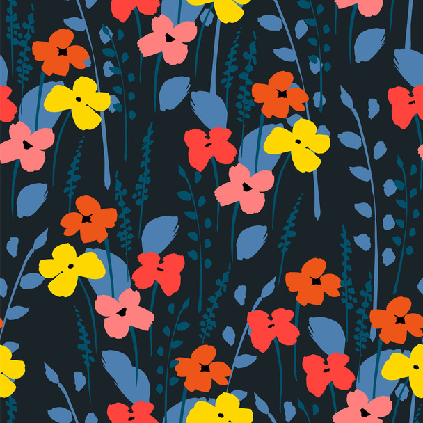 Floral abstract seamless pattern. - Vektör, Görsel
