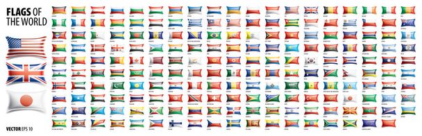 Bandiere nazionali dei paesi. Illustrazione vettoriale su sfondo bianco
 - Vettoriali, immagini