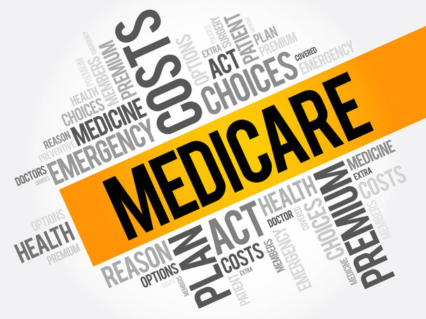 Облачный коллаж слова Medicare
 - Вектор,изображение