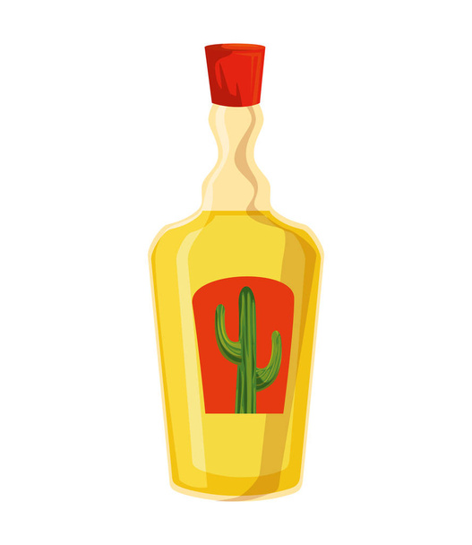 tequila bottle isolated icon - Vector, Image