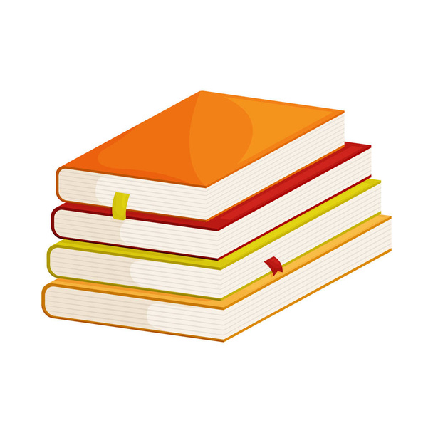 Vector design of book and stack icon. Collection of book and university  vector icon for stock. - Vettoriali, immagini