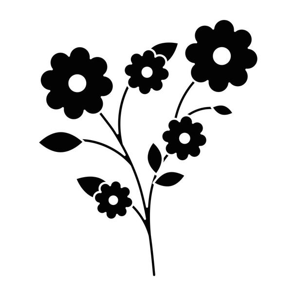красиві квіти з листям декоративні
 - Вектор, зображення