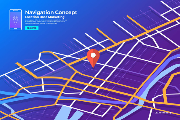 Location Navigator Concept - Vector, Image