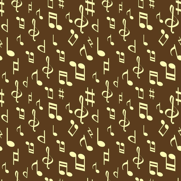 бесшовный музыкальный шаблон
 - Вектор,изображение