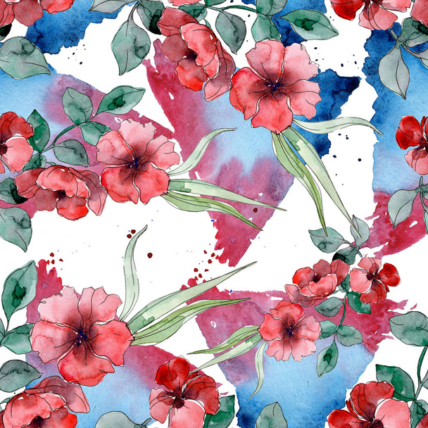 Luxury fashion prints with wildflowers. Watercolor background illustration set. Seamless background pattern. - Photo, Image