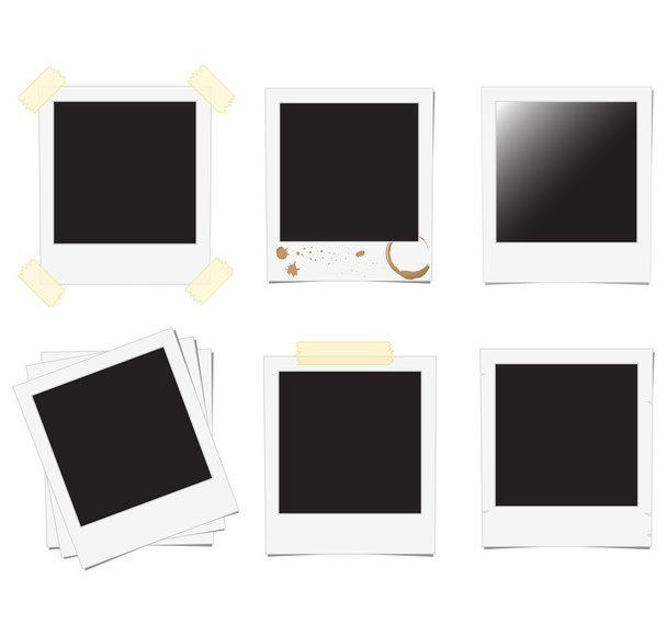 Set of polaroid frame - Vector, Image
