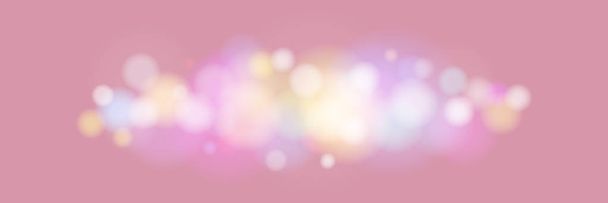Bright Colored Lights on Purple Rose Background - Vector, Image