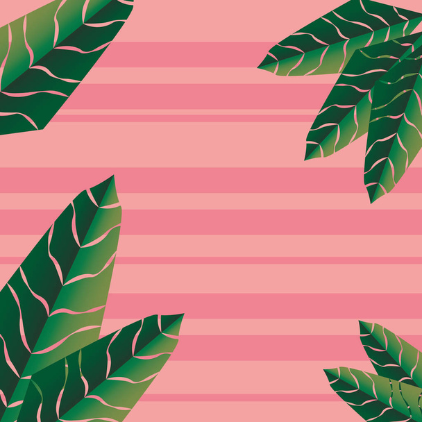 tropische palmbladeren loof achtergrond - Vector, afbeelding