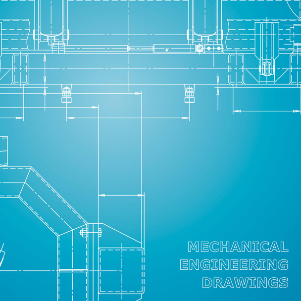 Computer aided design systems. Blue and white, scheme, plan. Industry. Corporate Identity - Vector, Image