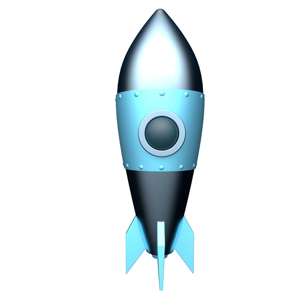 Rocket on a white background. 3d rendering - Photo, Image