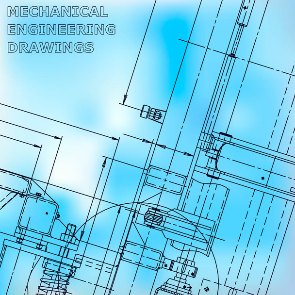 Blueprint. Corporate Identity. Vector engineering illustration. Computer aided design systems. Blue - Vector, Image