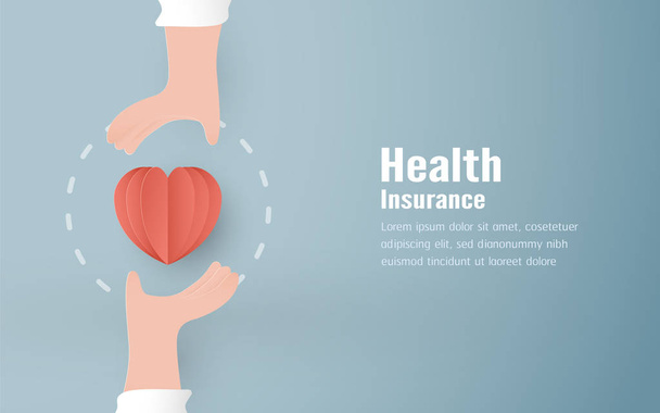 Illustration vectorielle dans le concept d'assurance maladie. Modèle des
 - Vecteur, image
