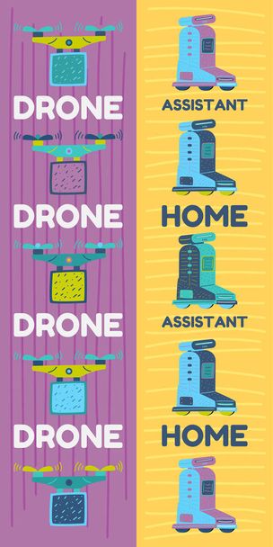 Home assistant robot artificial intelligence. - Vector, Image