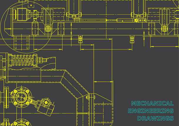 Автоматизація систем проектування ЕОМ. Blueprint, схема, план, ескіз. Технічні ілюстрації, фонові рисунки. Креслення машинобудування. Промисловості. Сірий - Вектор, зображення