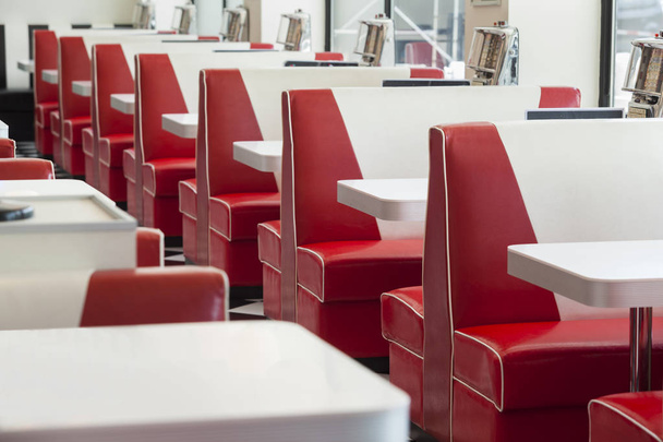 American diner restaurant.retro interior - Zdjęcie, obraz