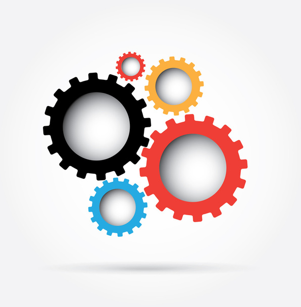 colorful gears - Vector, Image