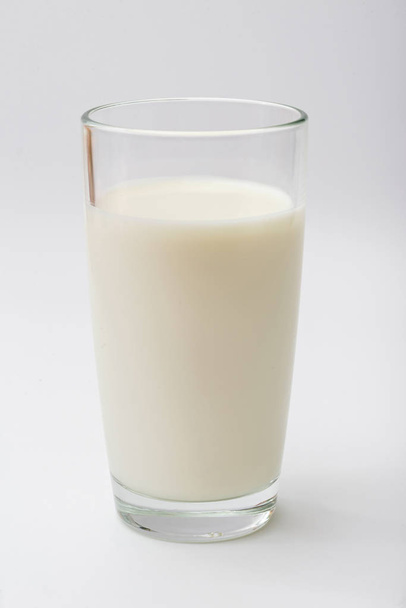 glass of milk on a white background - Fotoğraf, Görsel