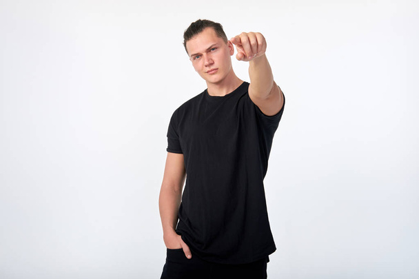 Body language. Handsome young confident man pointing at you. I c - Fotografie, Obrázek
