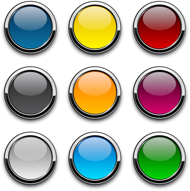 Round colorful icons. - Vektor, kép