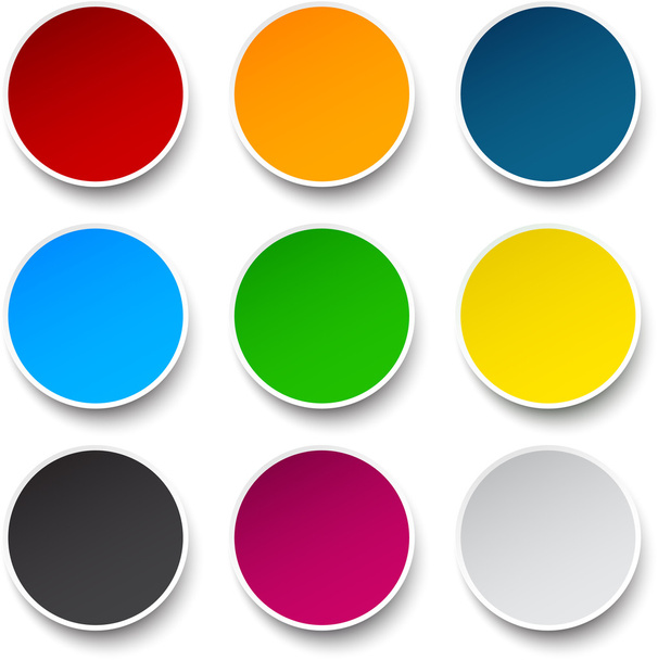 Round colorful icons. - Vektor, obrázek