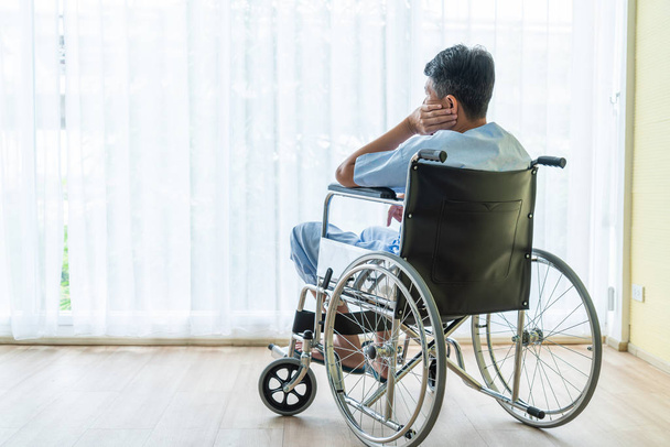 Asian patient wheelchair in empty room - Photo, image