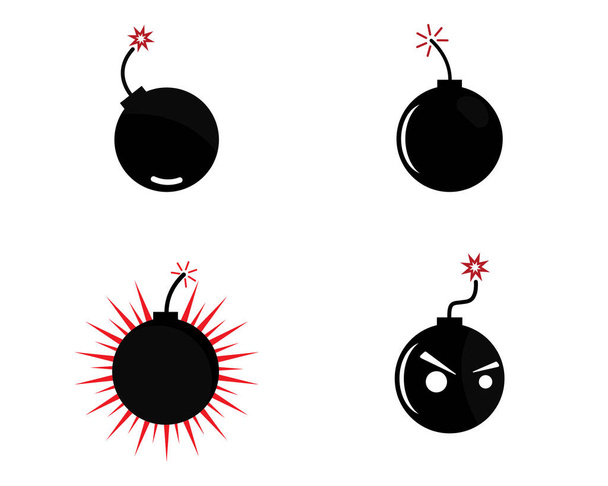 Basit bomba Logo vektör simge illüstrasyon - Vektör, Görsel