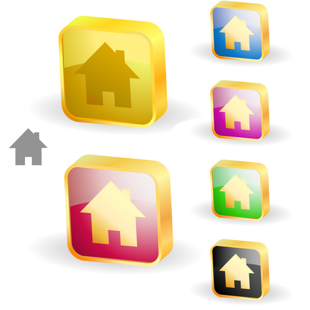 Home icons. Graphic elements set. - Vecteur, image