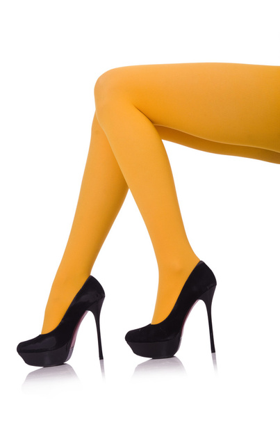 žena nohy v dlouhých punčoch - Fotografie, Obrázek