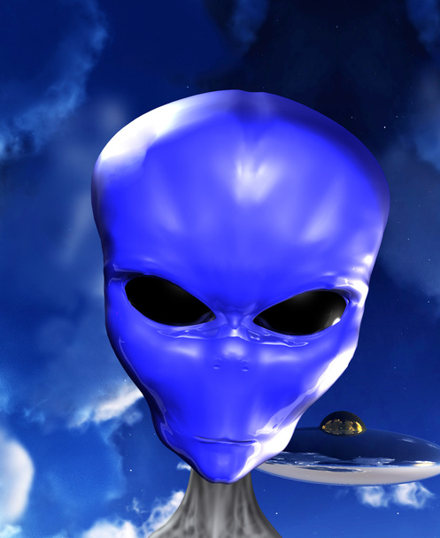 Blue Alien - Zdjęcie, obraz