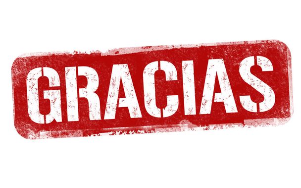 Thank you on spanish language ( Gracias ) sign or stamp - Vector, Image