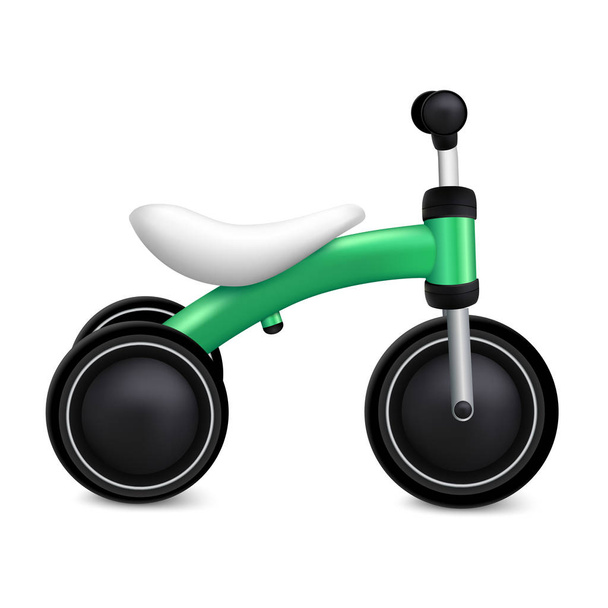 Child tricycle icon, realistic style - Vektor, obrázek