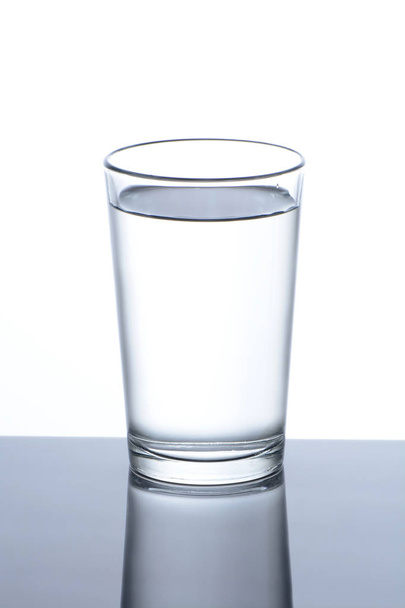 Glass of water on white background - Foto, Imagem