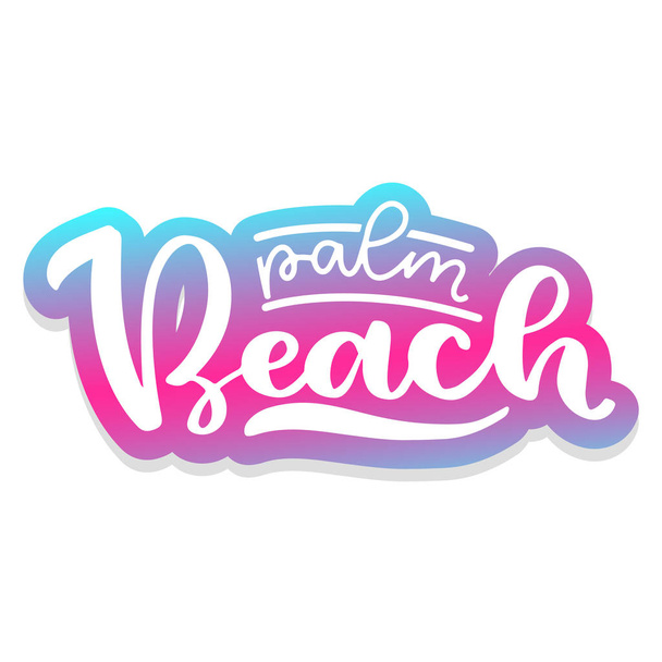 Brush lettering composition of Palm beach - Vektor, Bild