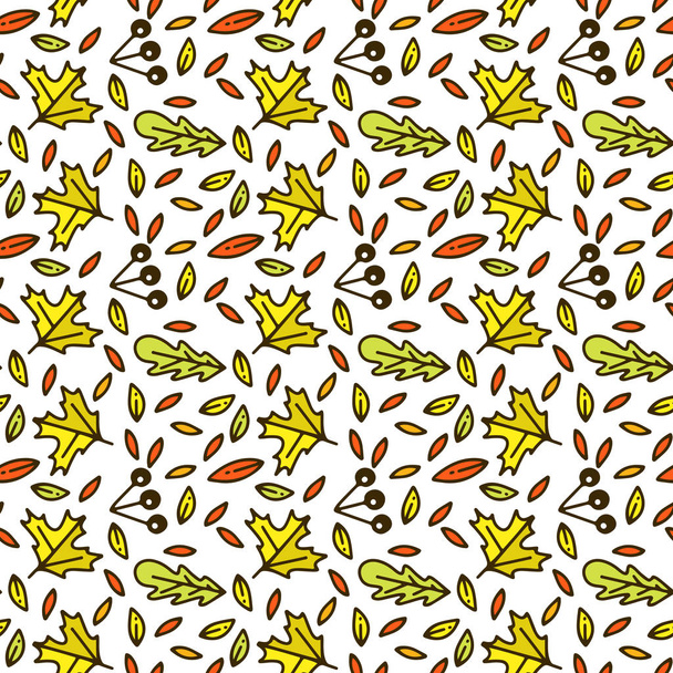 Autumnal seamless pattern vector illustration - Vektor, obrázek