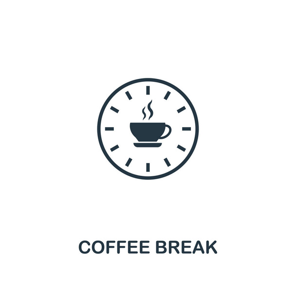 Coffee Break icon. Creative element design from productivity icons collection. Pixel perfect Coffee Break icon for web design, apps, software, print usage - Vektor, obrázek