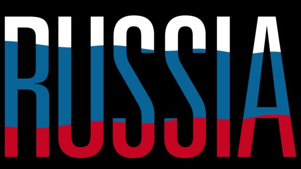 Flag Of Russia With Type Mask In Foreground - Footage, Video