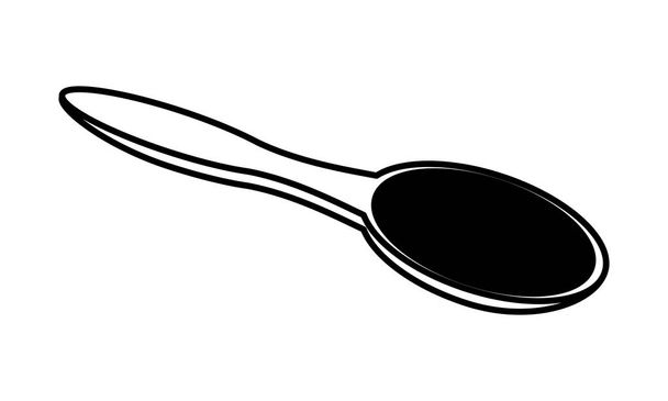 Wooden spa spoon - Vector, Image