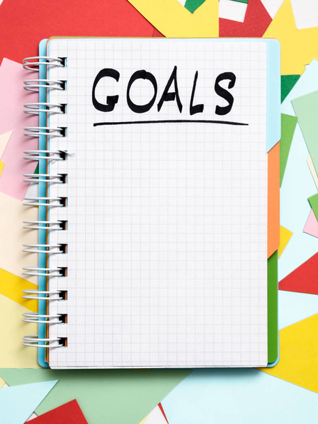 business project ambition reach goals list notepad - Foto, imagen