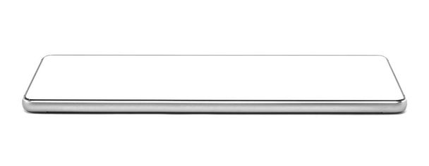 Prázdná obrazovka dlouhý mobilní telefon izolovaný na bílém pozadí s - Fotografie, Obrázek