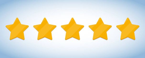 Five stars icons. Customer feedback rating. Vector illustration - Vector, Image