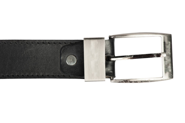 Cinturón de cuero negro viejo
 - Foto, imagen