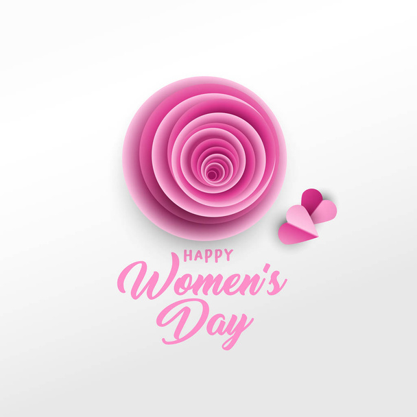 Happy Women s Day poster vector template - Vektör, Görsel