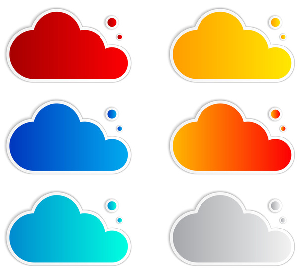 Bolhas de fala abstratas em forma de nuvens
 - Vetor, Imagem