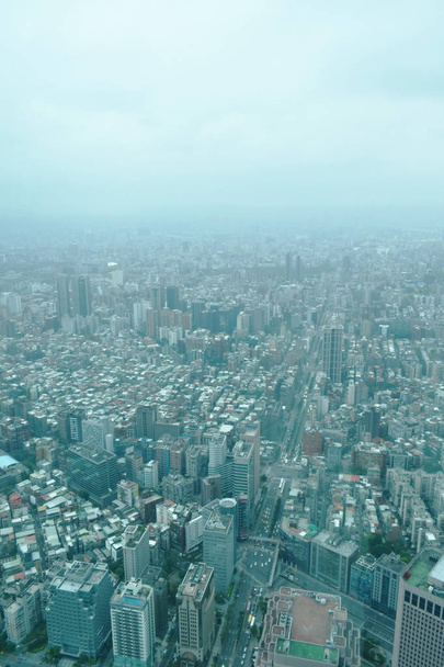 top view of Taipei cityscape from tallest building in Taiwan - Photo, Image